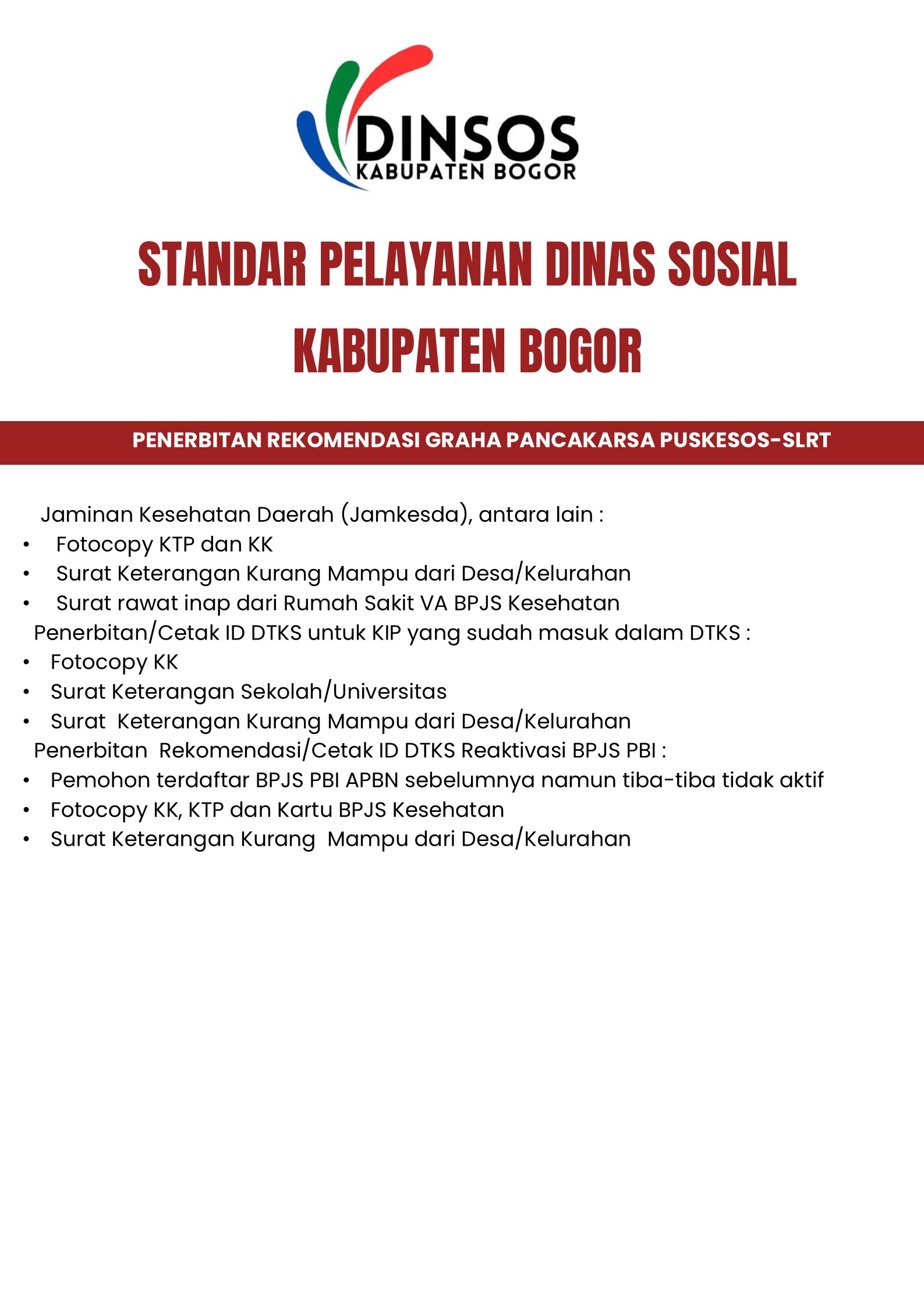 Pelayanan Dinas Sosial