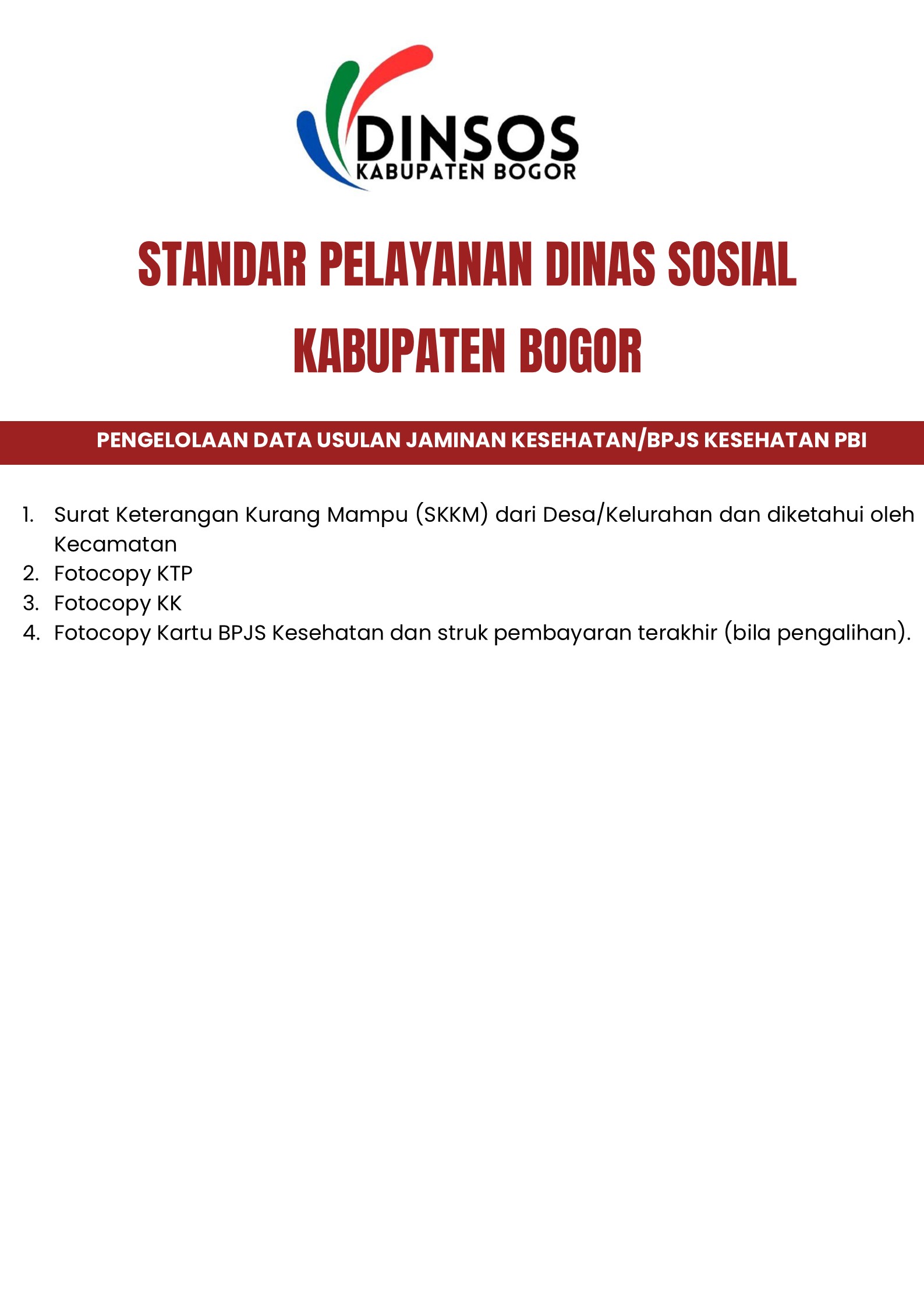 Pelayanan Dinas Sosial