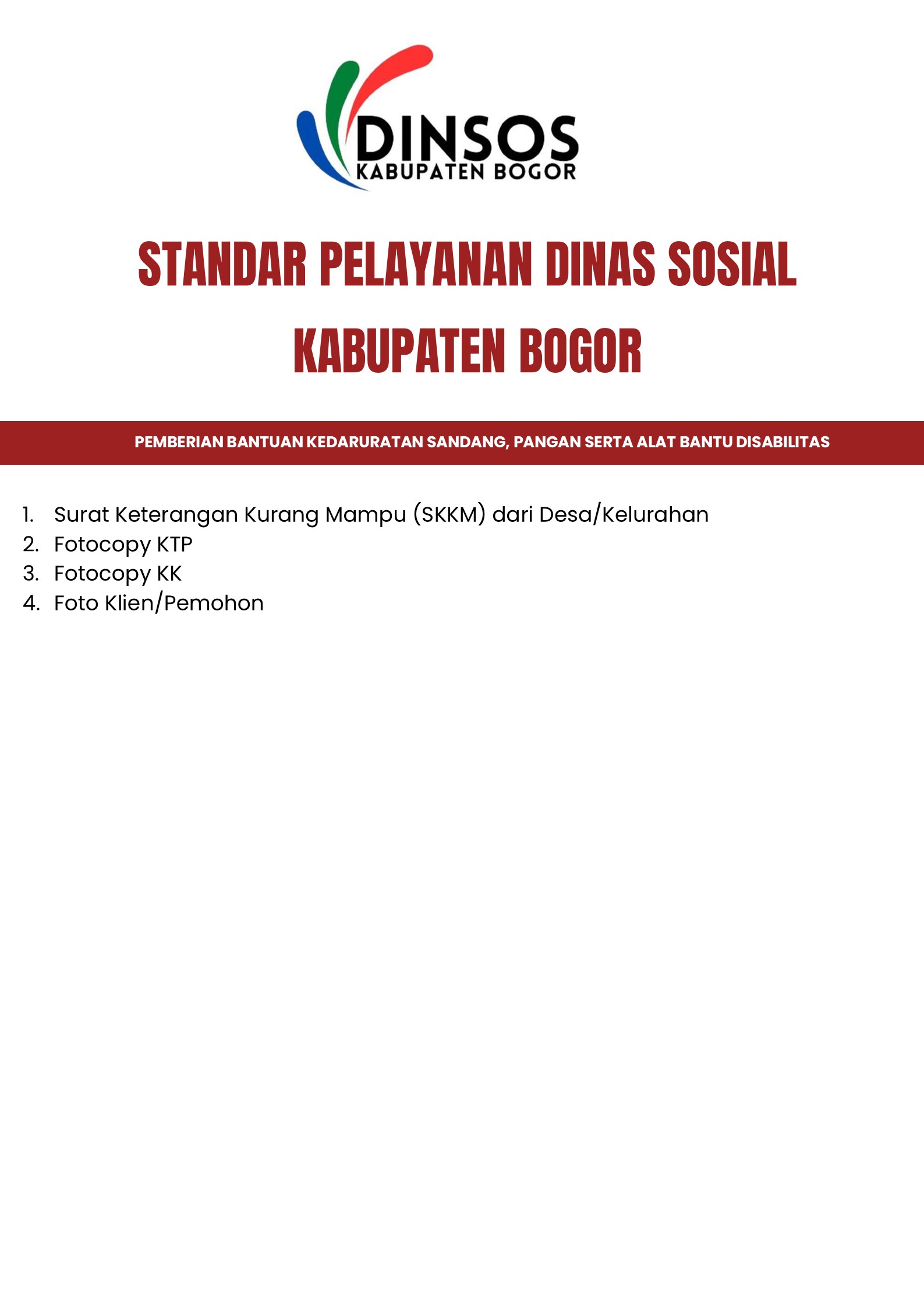Pelayanan Dinas Sosial